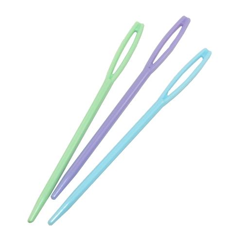 40 Pcs Large Eye Embroidery Needles Plastic Hand Sewn Yarn Sewing