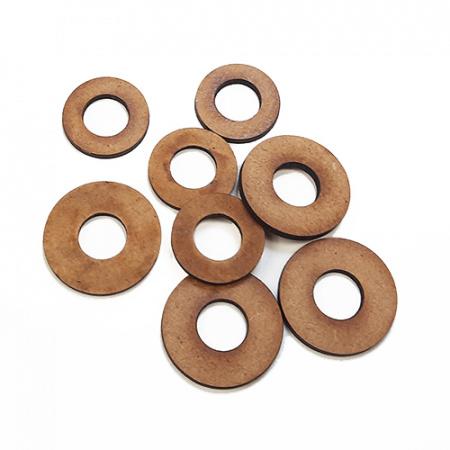 Circle Stacker Button Moulds No 124 (25mm) MDF x 4 sets