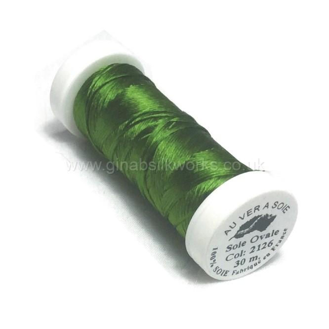 Soie Ovale Flat Filament Silk - #2126- (Dark Yellow Green)