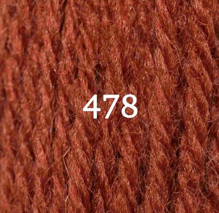 Appletons Crewel Wool (2-ply) Skein -  Autumn Yellow 478