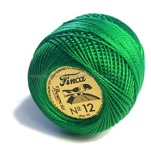 Finca Perle Cotton Ball - Size 12 - # 4652 (Bright Emerald Green)