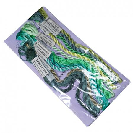 Rajmahal Art Silk Threads Variety Pack - Green Range