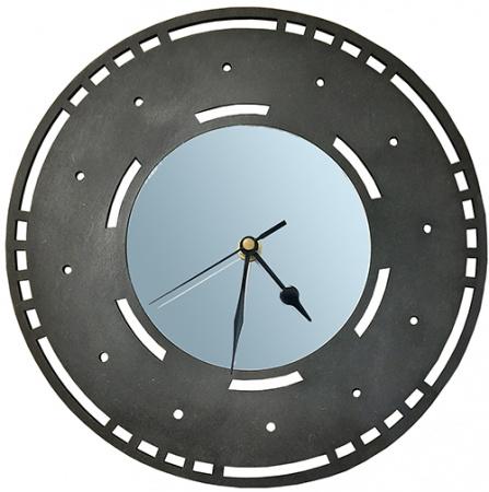 Black MDF & Mirror Acrylic Wall Clock