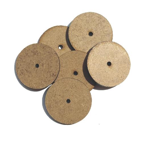 Circle Button Moulds No 4 (30mm) MDF x 6