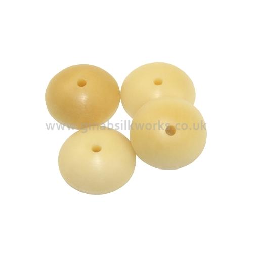 Hand Turned Domed Button Moulds No 13 (15mm) Tagua Nut x 4