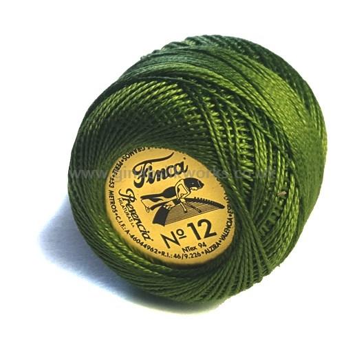 Finca Perle Cotton Ball - Size 12 - # 4565 (Dark Olive Green)