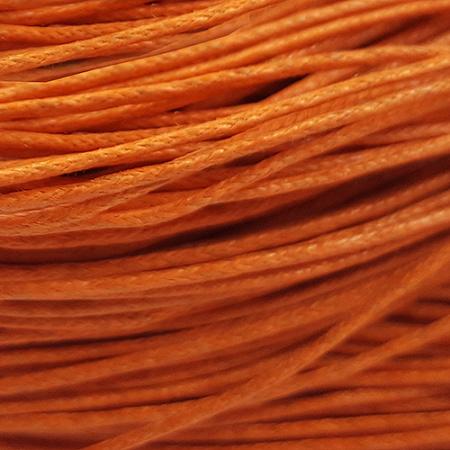 Waxed cotton cord - 1mm - Orange