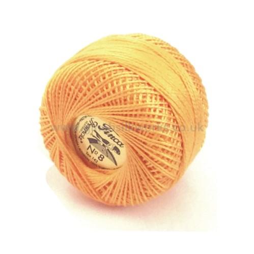 Finca Perle Cotton Ball - Size 8 - # 1140 (Medium Yellow Orange)