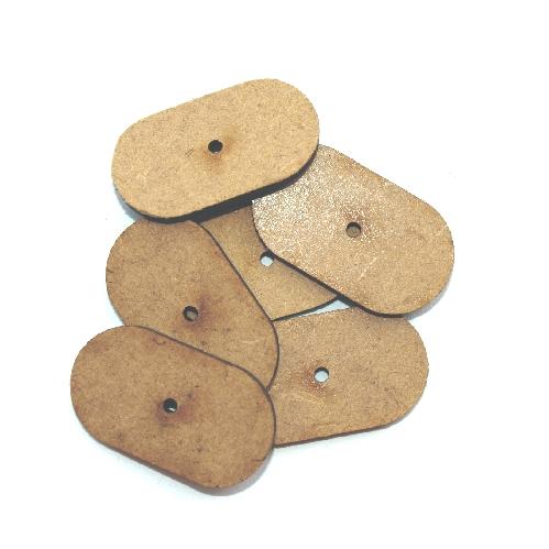 Oval Button Moulds No 21 (30mm) MDF x 6