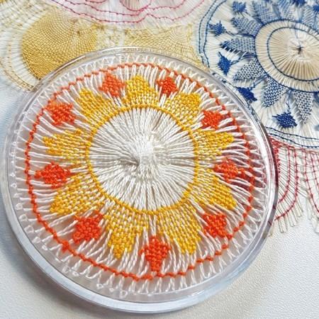 Art, Textile or Lace Display Coasters (Pack 2)