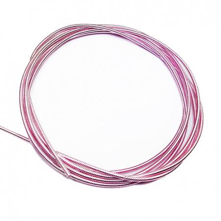 Coloured Perl Wire - Pink - 1mm (Coiled / Pearl Purl)