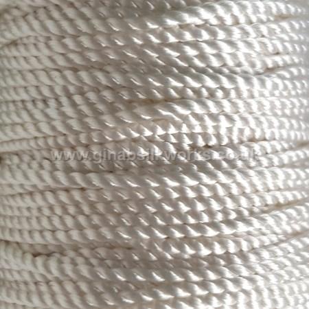White - Twisted Cord - Fine - Hand Spun & Dyed