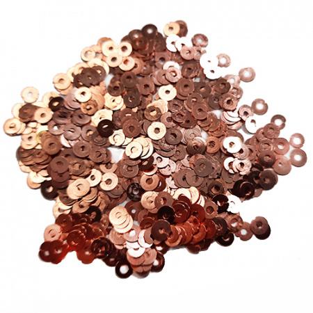 Metal Sequins / Spangles - Copper - 3mm - 10g