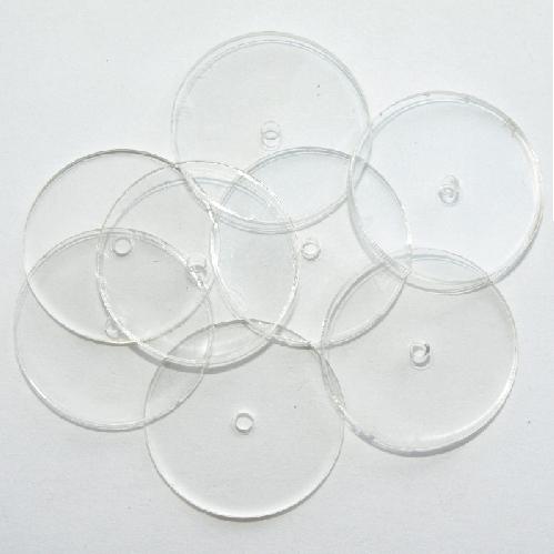 Circle Button Moulds No 3 (25mm) Acrylic x 8