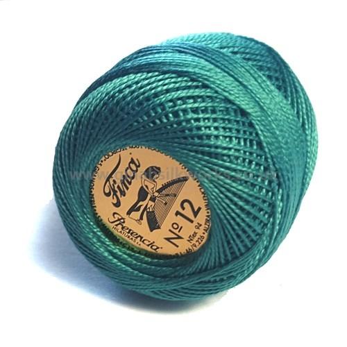 Finca Perle Cotton Ball - Size 12 - # 3574 (Mid Blue Green)