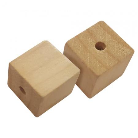 Cube Button Mould No 93 (20mm) Wood x 1