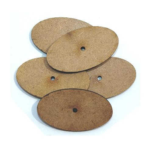 Oval Button Moulds No 18 (35mm) MDF x 5