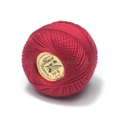 Finca Perle Cotton Ball - Size 8 - # 1902 (Dark Red)