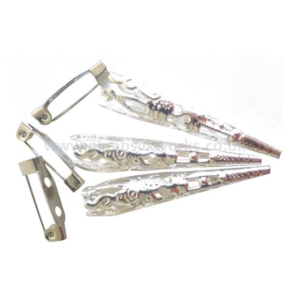 Pack of Posy Holders & Pins – Silver