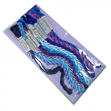 Rajmahal Art Silk Threads Variety Pack - Blue Range