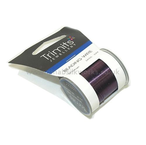 Coloured Beading Wire 28 Gauge - Purple