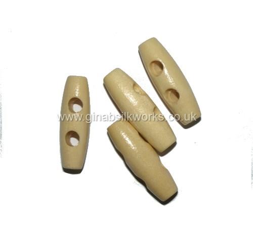 Toggle Button Moulds No 37 (30mm) Wood x 4