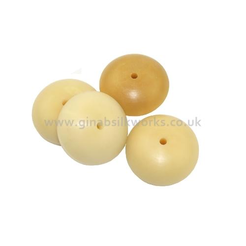 Hand Turned Domed Button Moulds No 14 (20mm) Tagua Nut x 4