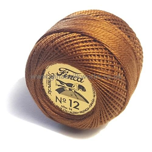 Finca Perle Cotton Ball - Size 12 - # 8072 (Tobacco Brown)
