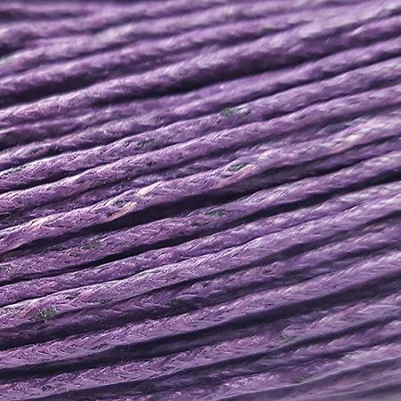 Waxed cotton cord - 1mm - Purple