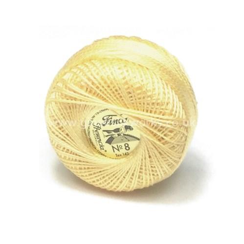 Finca Perle Cotton Ball - Size 8 - # 1214 (Light Yellow)