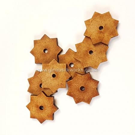 Star Button Moulds No 107 - 8 Sided 19mm MDF x 8