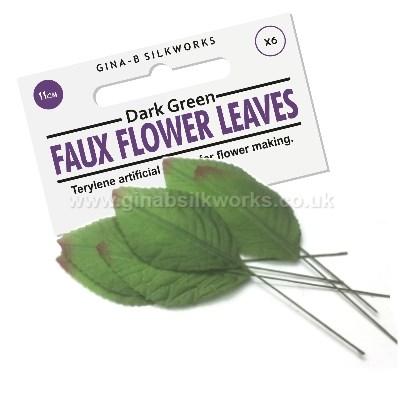 Faux Flower Leaves (Dark Green)