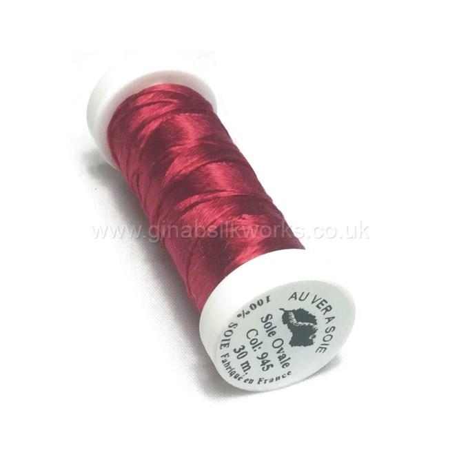 Soie Ovale Flat Filament Silk - #945- (Dark Red)