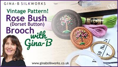 Rose Bush Brooch - Dorset Button - tutorial