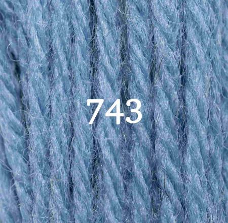 Appletons Crewel Wool (2-ply) Skein -  Bright China Blue 743