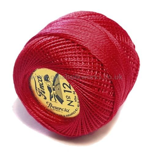 Finca Perle Cotton Ball - Size 12 - # 1906 (Plum Red)