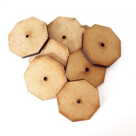 7 Sided Button Moulds No 56 (25mm) MDF x 8