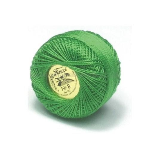 Finca Perle Cotton Ball - Size 8 - # 4643 (Grass Green)