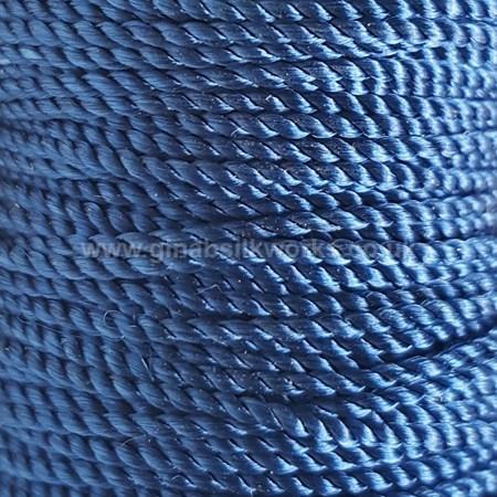 Blue - Twisted Cord - Medium - Hand Spun & Dyed