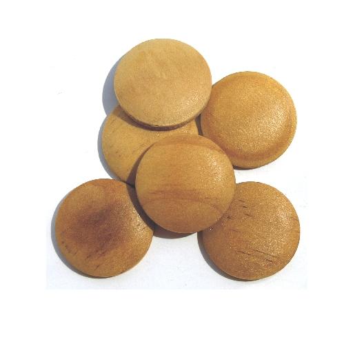 Domed Button Moulds No 23 (20mm) Wood x 6