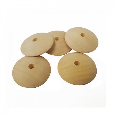 Hand Turned Domed Button Moulds No 117 (20mm) Wood x 5