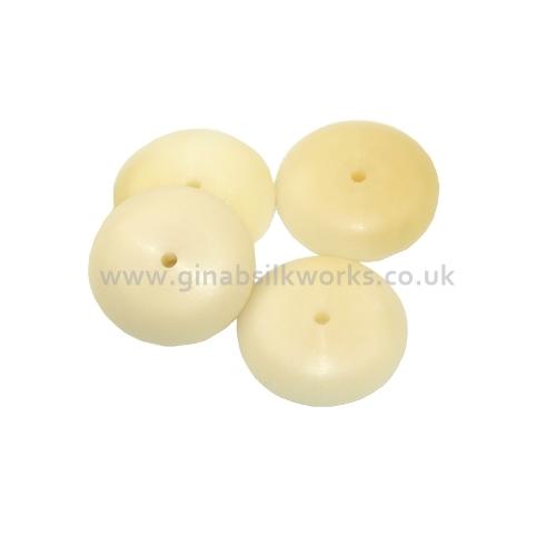 Hand Turned Domed Button Moulds No 15 (20mm) Tagua Nut x 4