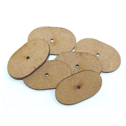 Oval Button Moulds No 19 (30mm) MDF x 6