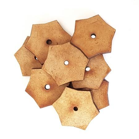 Six Sided Star Button Moulds No 89 (25mm) MDF x 8