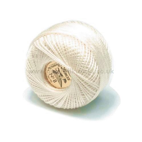 Finca Perle Cotton Ball - Size 8 - # 3000 (Cream)