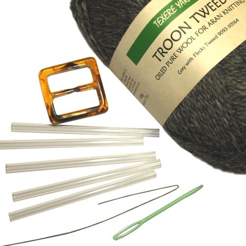 Peg Loom Weaving Kit<br />Make your own tweed fashion belt<br />Grey