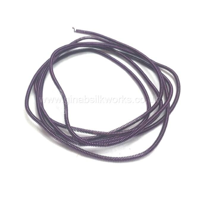 Enamelled Perl (Coiled) Wire - Dark Purple - No.2