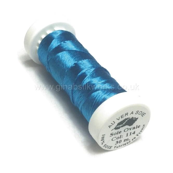 Soie Ovale Flat Filament Silk - #114 - (Medium Electric Blue)
