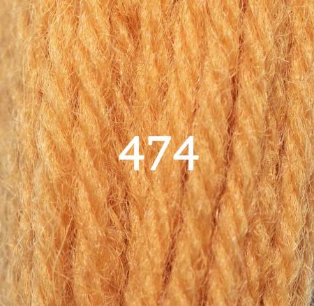 Appletons Crewel Wool (2-ply) Skein -  Autumn Yellow 474