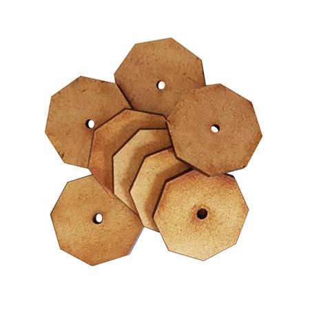 8 Sided Button Moulds No 57 (20mm) MDF x 8